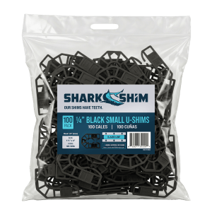 1∕4” Black Small U-Shims Bag