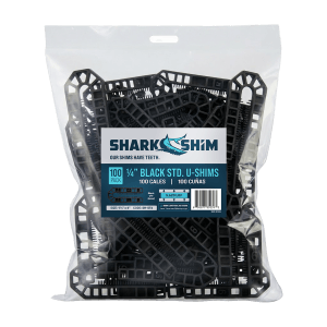 1∕4” Black Standard U-Shims Bag